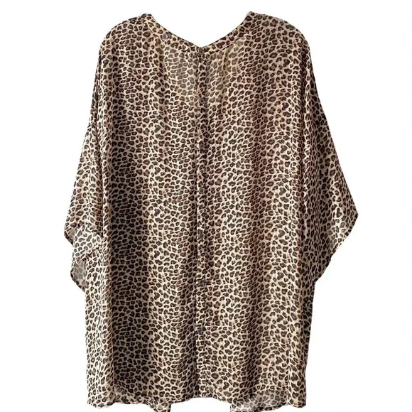 DANIEL RAINN | Leopard Print Button Back Blouse Size 3X - Picture 4 of 11